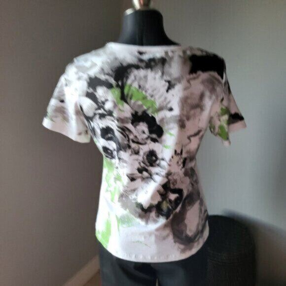 VEX Cotton floral Bling T Shirt Sz M - Picture 12 of 13